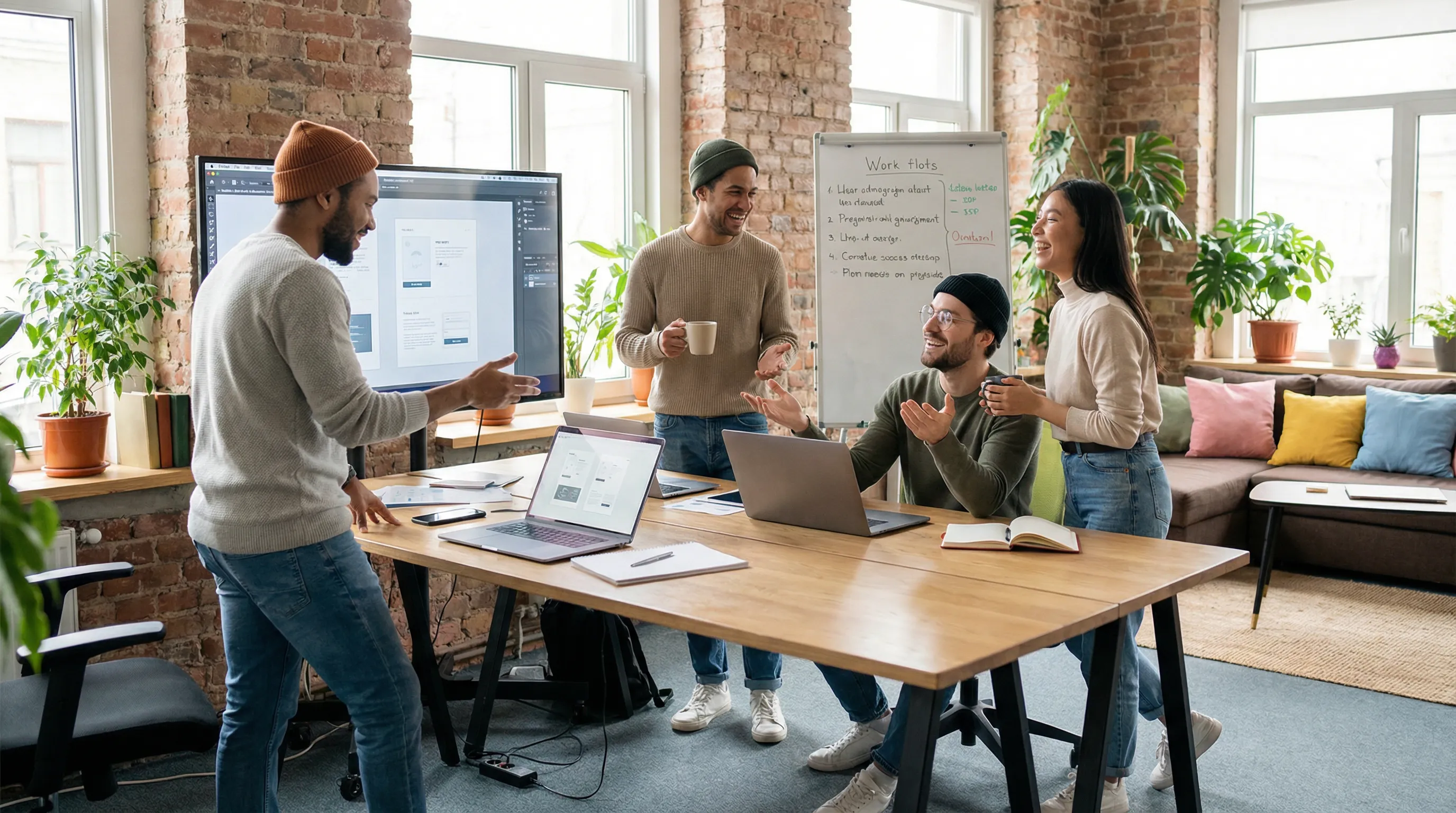 Team der KI Agentur bei der Arbeit