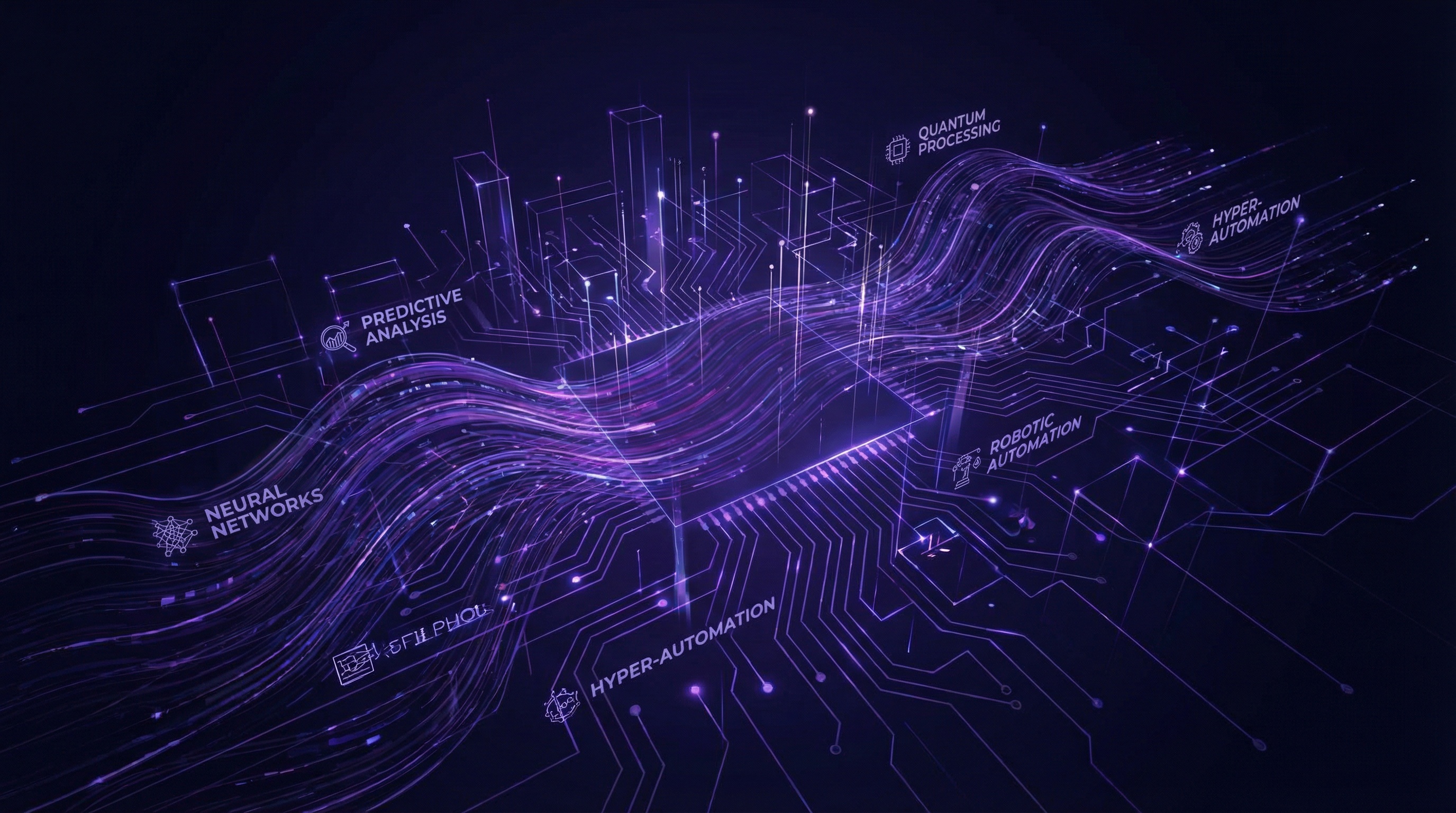 Futuristische Darstellung von KI-Trends 2025